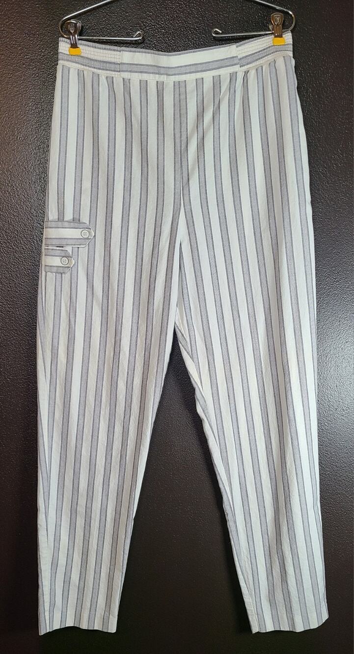 Sunny South Vintage Deadstock High Waist Tapered Cotton Pants USA Sz 8 Striped